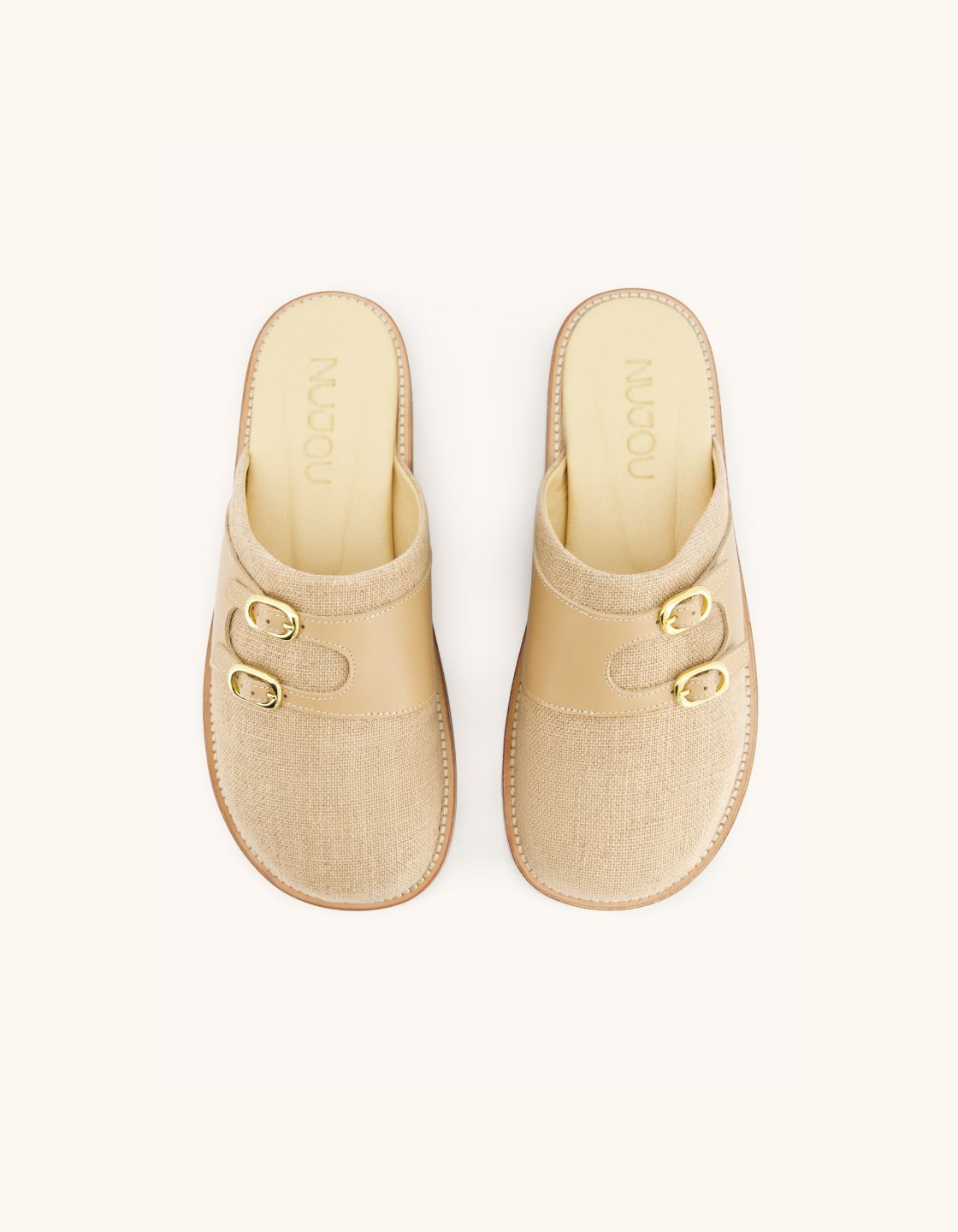 MULES EN LIN FEMME CLÉO - Beige