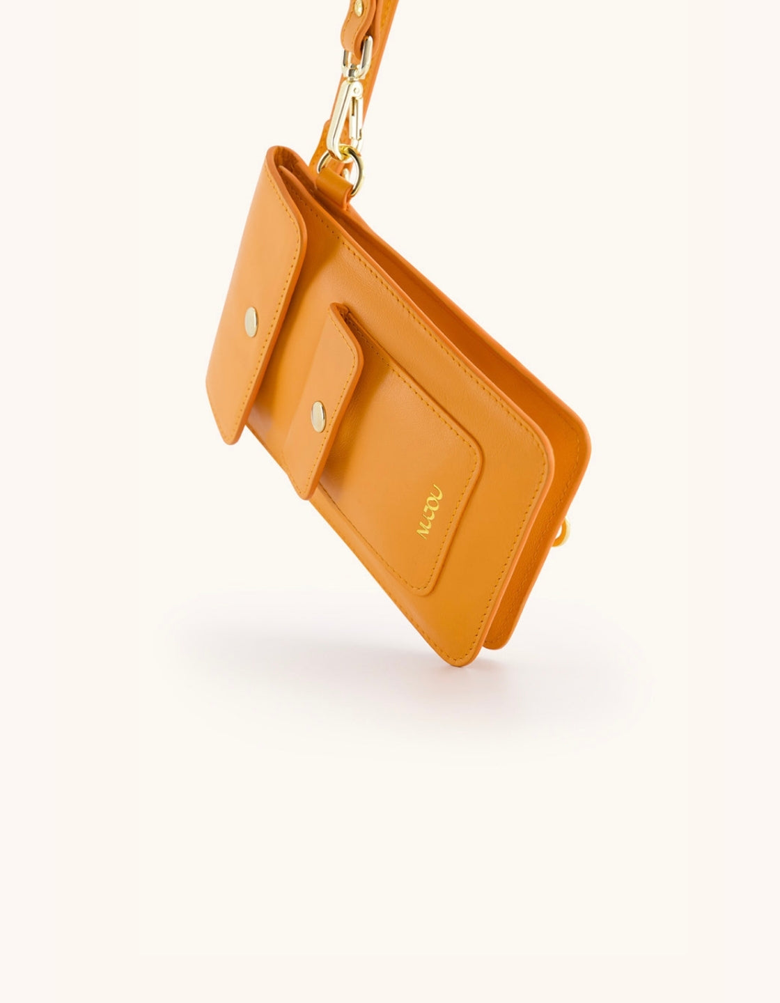 POCHETTE EN CUIR ÉTUI POUR SMARTPHONE - Orange