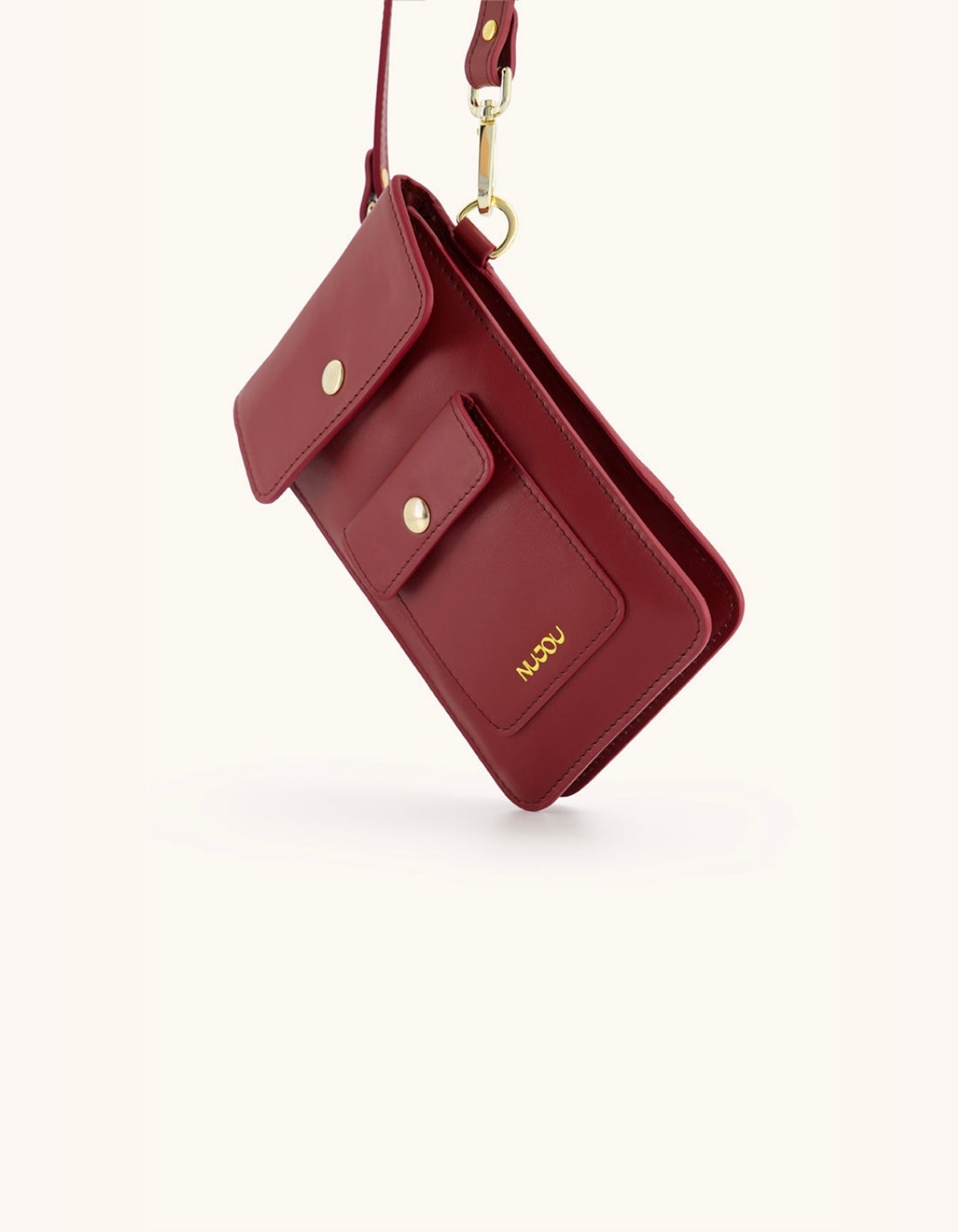 POCHETTE EN CUIR ÉTUI POUR SMARTPHONE - Bordeaux